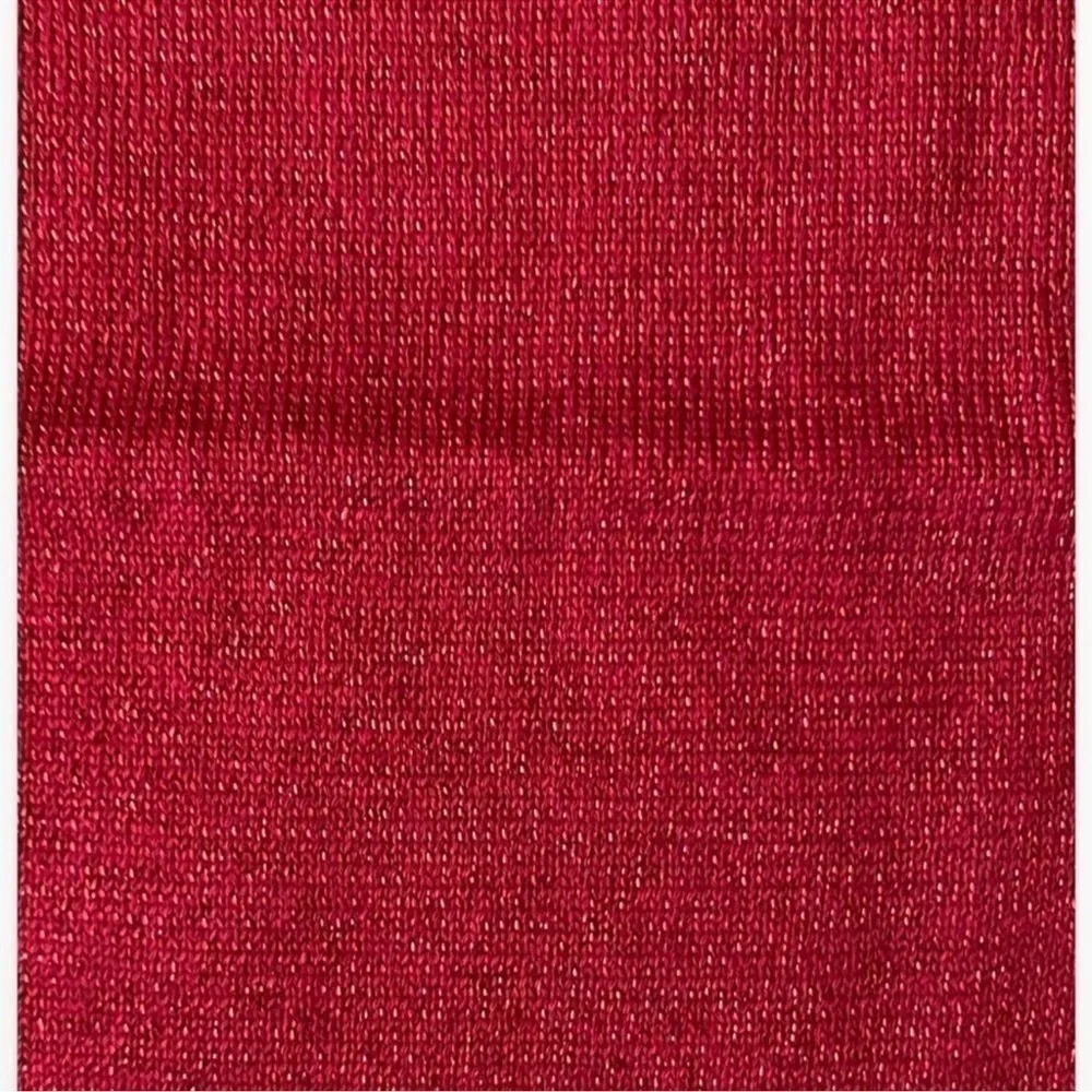 H&M Kids Red Glitter Knit Dress Bow Detail NWT Girls Sizes 6 8 Holiday Party